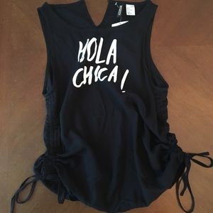 “Hola Chica” H&M Divided Slogan Sleeveless Top